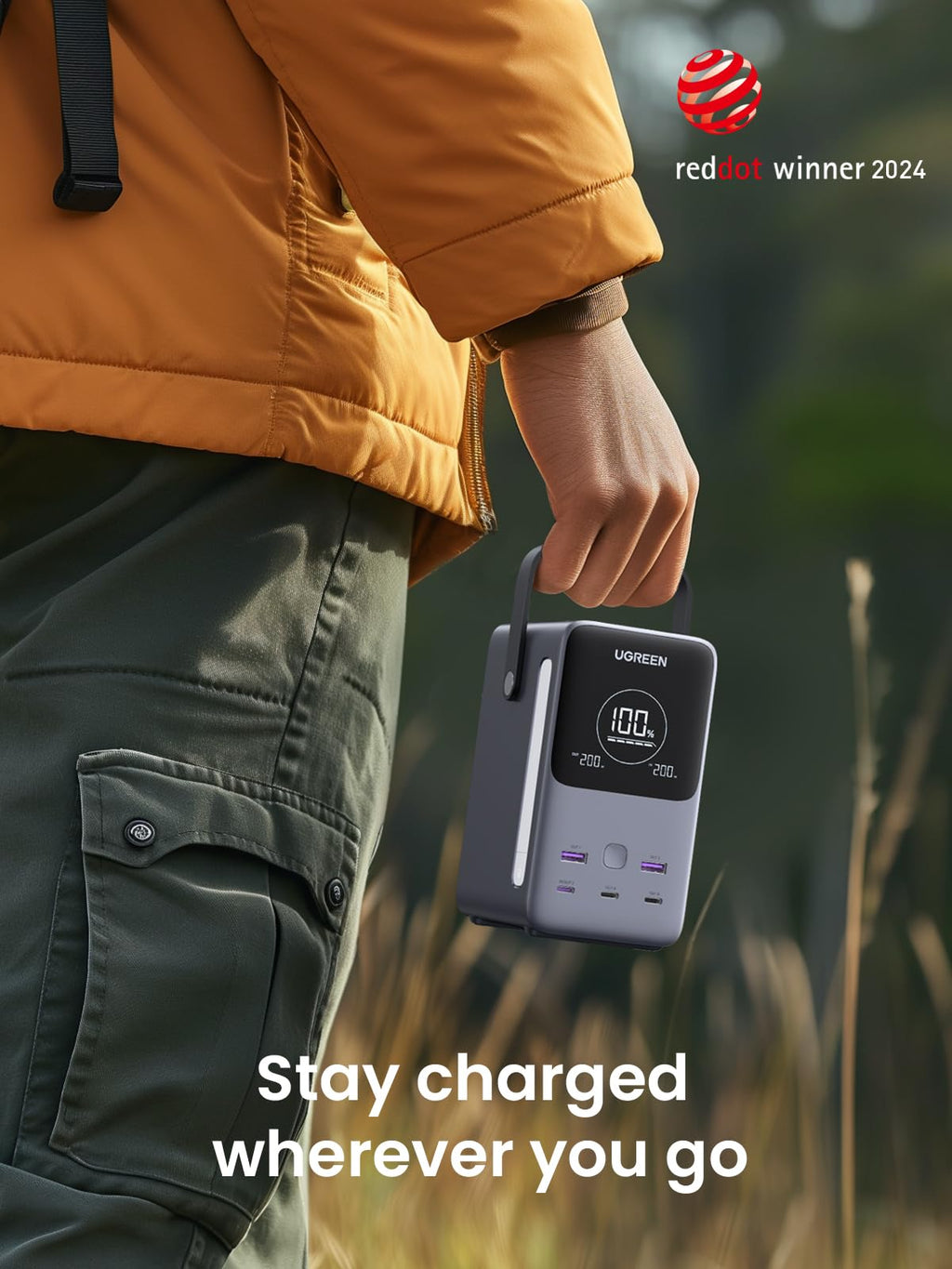 UGREEN Portable Power Station 48000mAh 300W with Smart Digital Display