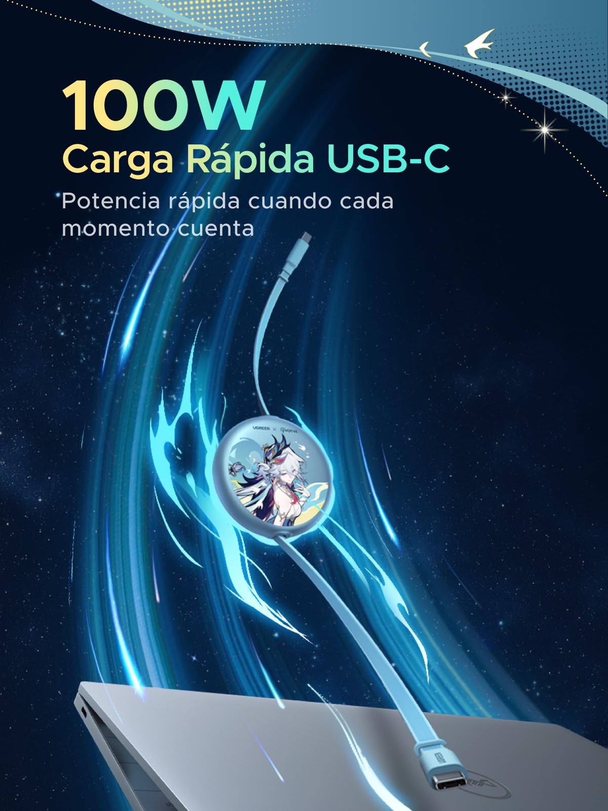 UGREEN x Honkai: Star Rail 100W Retractable USB-C Cable